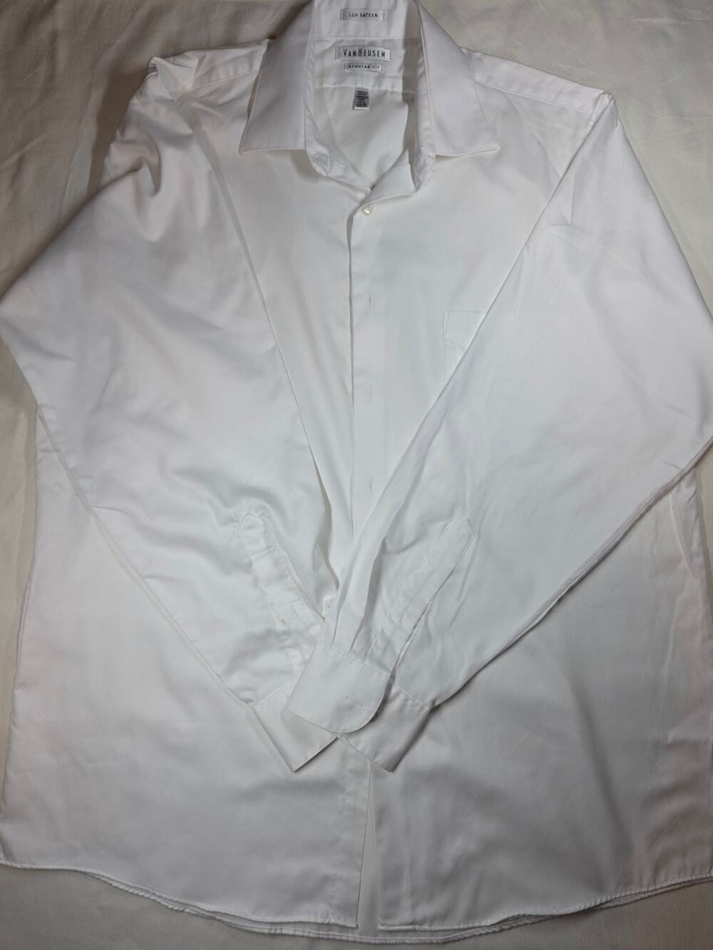 Van Heusen White Long Sleeve Dress Shirt